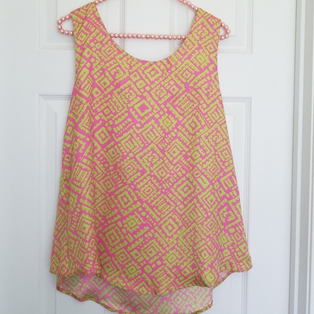 Buckhead Betties Pink and Green Top